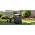 thumbnail image 4 of 39.5" Outdoor Grill Cart with Storage Cabinet, Stainless Steel Top Pizza Oven Table BBQ Prep Station with Wheels 4 Lockable Casters, Spice & Paper Rack Waterproof 420D Cover Included, 4 of 21