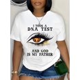 thumbnail image 1 of Plus Size Eye & Letter Print T-Shirt, Casual Short Sleeve Top For Spring & Summer, Women's Plus Size Clothing Tee For Adult, Men, Women, Teen, Teenager, Adolescent, Youth, 1 of 5