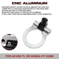 thumbnail image 3 of Xotic Tech JDM Sport Track Racing Style CNC Aluminum Screw-on Tow Hook Front Bumper Compatible with Acura TL or Honda Fit S2000 (Silver), 3 of 8