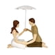 thumbnail image 1 of Figura de pareja, escultura artesanal de niño y niña, estatua decorativa de pareja sosteniendo un paraguas para paisaje, mesa de comedor y estante. De rodillas, 1 of 5