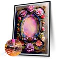 thumbnail image 2 of Cuadros Decorativos 5D bricolaje taladro redondo completo diamante pintura flor kit decoración del hogar arte artesanía(5) Wdftyju de costura negro 4 estilos, 2 of 9