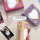 thumbnail image 3 of Visland Photo Album Kpop Card Binder Heart Hollow Photo Album Photocard Holder Instax Album Mini Idol Card Album Collectible Book 3 Inch,Purple, 3 of 7
