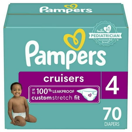 Pampers Cruisers Active Fit Taped Diapers Size 4, 70 Count