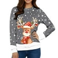 thumbnail image 7 of Men's Christmas Reindeer Snowman Penguin Santa and Snowflakes Sweater,Grey,M, 7 of 7