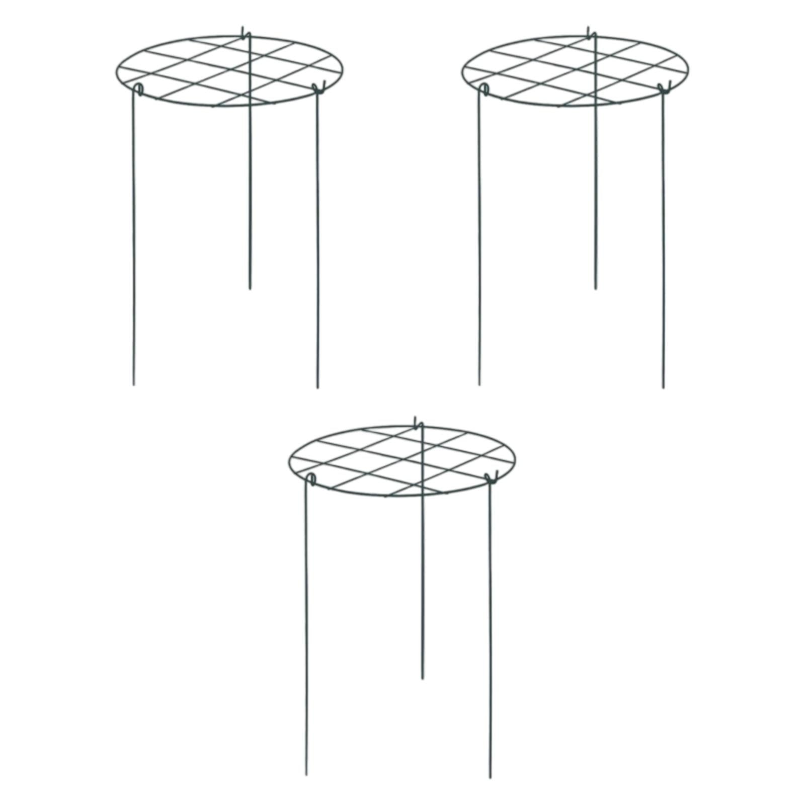 simhoa 3 Pieces Peony Cages and Supports Climbing Trellis Portable Metal Sturdy Garden Plant Support Stakes for Flower Outdoor Plant Grid