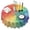 Colorful Tie Dye-1, variant on Pastel Wave Star Pattern Round Tablecloth 60"x60",Wrinkle Wipeable Table Cloth for Kitchen Dining Room Picnic Patio Party