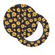 thumbnail image 2 of Balery Royal Blue Plaid Sunflower Fundas de asiento para taburete de bar redondo de tela de terciopelo ajustables que protegen de arañazos y manchas para sillas de 14 a 17 pulgadas.-13 inch, 2 of 7