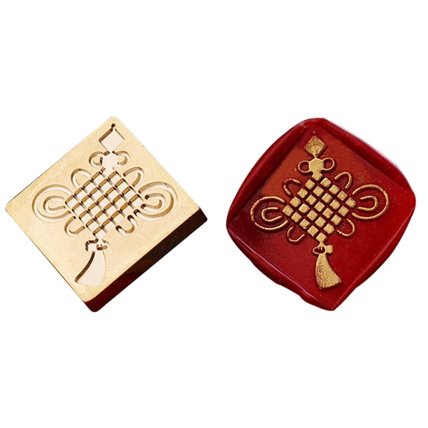 FLhrweasw Nuevo Chino Serie Cabeza Cobre Cabeza Sello en Relieve 3D para Tarjeta Boda (F)