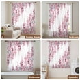 thumbnail image 4 of Pink Wisteria Sheer Curtains 108" Extra Long, Sprinng Summer Pastoral Flowers Botanical Light Filering Curtains, Privacy Drapes Simi Floor to Veiling Curtain for Living Room Large Window Treatment, 4 of 6