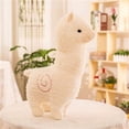 thumbnail image 4 of Muñeco de alpaca de peluche de alpaca blanca pura, muñeco de alpaca suave como la nieve Rojo Verde, 4 of 4