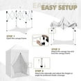 thumbnail image 4 of EAGLE PEAK 5 x 5 ft Straight Leg Outdoor Portable Canopy Tent with 4 Removable Sunwall,White, 4 of 9