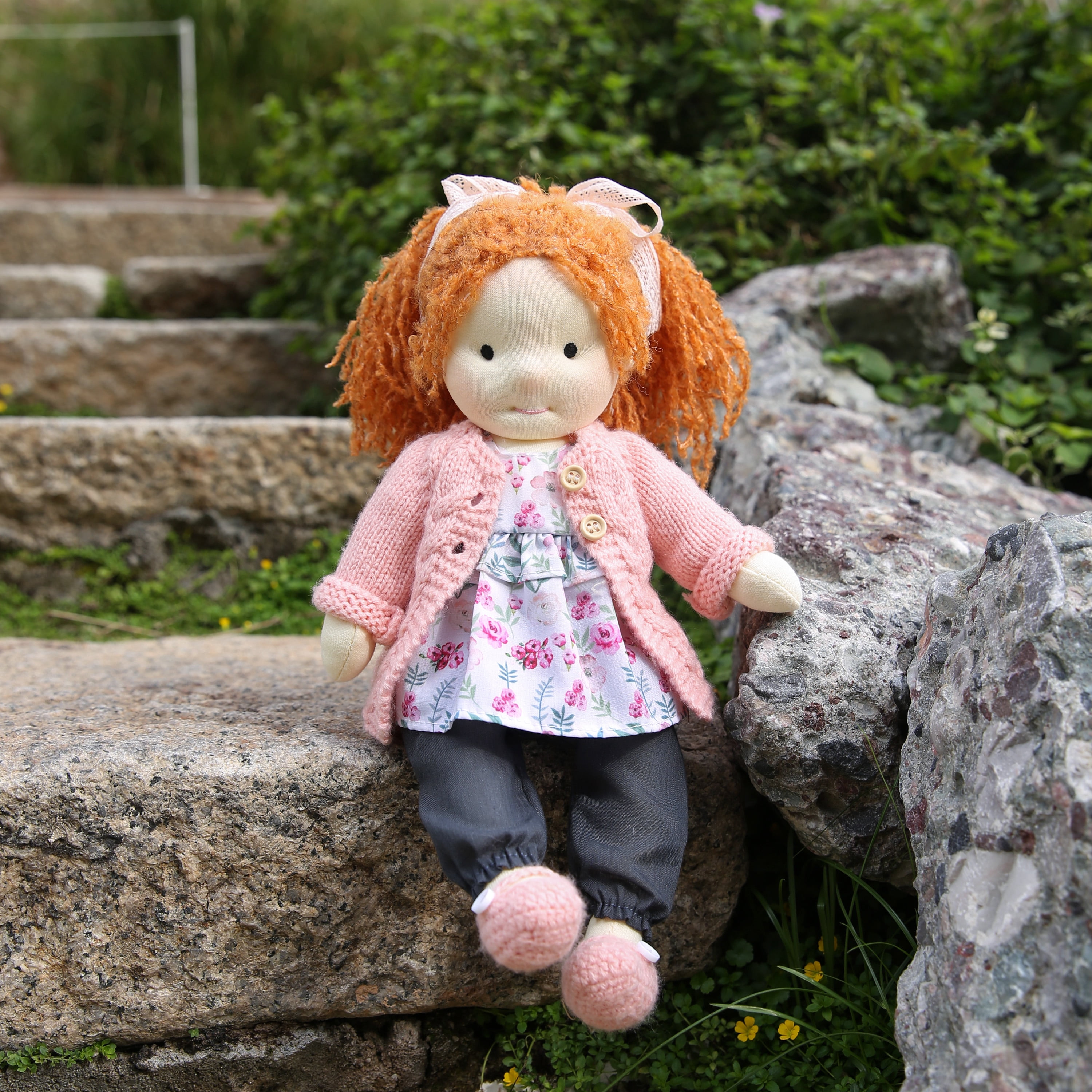BlissfulPixie, Handcrafted Waldorf Doll, 12-inch, Organic Cotton