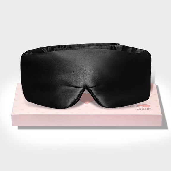 FACEMOON 100% Mulberry Silk Sleeping Mask, Light-Blocking, Soft, Padded