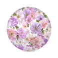 thumbnail image 2 of 15.4" Round Placemat Set of 1 Polyester Fabric Place Mats Non-Slip Dining Kitchen Table Mats for Kitchen Party Decor Lavender and Pink Flowers, 2 of 5