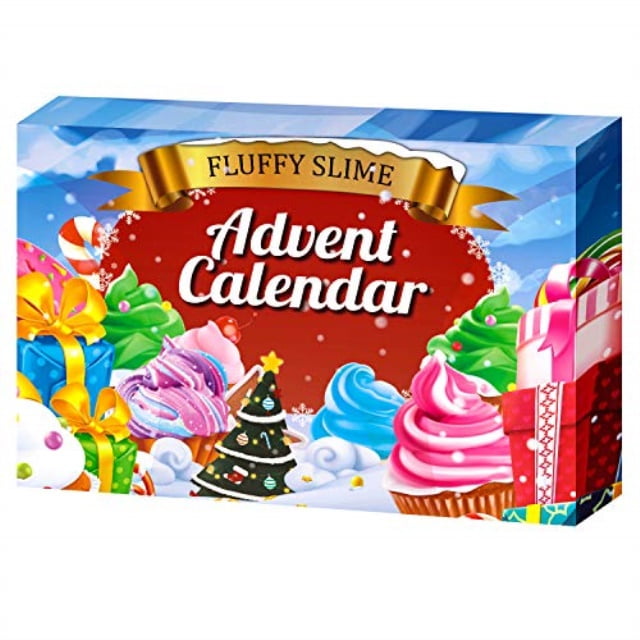 ORIENTAL CHERRY Advent Calendar 2019 DIY Fluffy Slime Kit Countdown Kid Toy Gift 