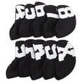 thumbnail image 4 of Number  Iron Headcover, Soft Durable Iron Club Head Cover  For Protecting Club White Words On Black Background, 4 of 8