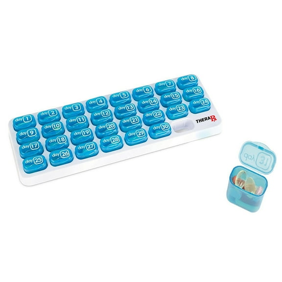 31 Day Monthly Pill And Vitamin Organizer With Large Removable Pods