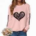 thumbnail image 6 of Towmus Women's Cute Love Heart Sweatshirt Casual Long Sleeve Crew Neck Sweatshirts Fall Loose Fit Y2k Pullover Tops, 6 of 6