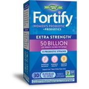 Fortify Women’s Extra Strength Probiotic, 50 Billion Cultures, 11 Strains, Prebiotics, 30 Capsules