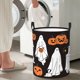 thumbnail image 5 of Fotbe Halloween Ghosts And Pumpkins Cesto de Ropa con Asas, Cesto Impermeable de Gran Capacidad, Bolsa de Lavado para Dormitorio, Cesto de Ropa con Ruedas y Asas-Small, 5 of 6