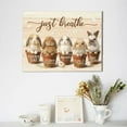 thumbnail image 6 of Just Breathe Bunny Canvas Wall Art – Rabbits in Pots with Butterflies on Rustic Wood – Inspirational: Every Day Is a New Beginning, Breathe, Smile & Start Again – Farmhouse Nursery Decor, 6 of 7