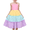 Purple, variant on Girls Dress Pink Tiered Ruffle Pleated Sleeveless Princess Dance Prom 4 Years