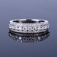 thumbnail image 2 of 18k Gold Inlaid Diamonds Women's Row Rings, 2 of 3