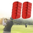 thumbnail image 4 of jinwen Golf Iron Couvre Ensemble PU Cuir Protection Tête de Golf Léger Couvre pour Rouge Grand, 4 of 9