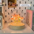 thumbnail image 5 of Luz nocturna de tulipán: lámpara de mesa hecha a mano, decoración de escritorio con tulipanes de vidrio de simulación para dormitorio, lámpara de noche, regalo de San Valentín para parejas d, 5 of 5