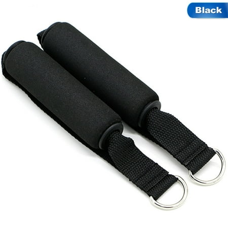 KABOER 1/2X Black Tricep Rope Cable Attachment Handle Bar Resistance Gym Training Band