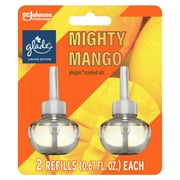 Glade PlugIns Scented Oil Refills, Air freshener,Mighty Mango, Infused with Essential Oils, 0.67 oz, 2 Count