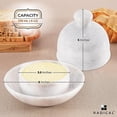 thumbnail image 3 of Radicaln Marble Butter Dish With Lid 6 inches White Handmade Butter Storage Container, Ideal Butter Dish and Butter Crock For Counter With Water, 3 of 6