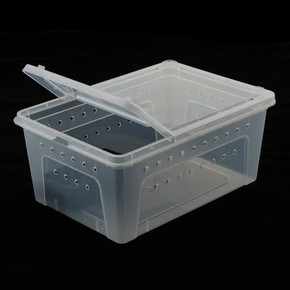Terrarium for Reptiles Transparent Box Breeding Feeding Box with Substrate