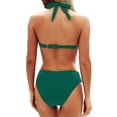 thumbnail image 3 of Push Up Bikini Sets for Women, Swimsuits for Women Over 50, Full Coverage Bikini, Push Up Bikini Top, Women Two Piece Bathing Suits Push Up Bikini Set Halter Swimsuit Vintage Swimwear, Green XXL, 3 of 3
