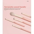 thumbnail image 4 of Makeup Brush Set 5pcs Imitated Corn Silk Fiber Soft Hair Makeup Brushes Foundation Brushes Wooden Handle Eyeshadow Brush Eyebrow Brush, 4 of 7