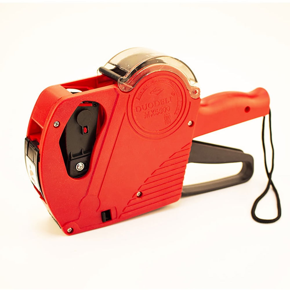 Red 8 Digits Price Tag Gun Labeler Labeller with Sticker Labels & Ink