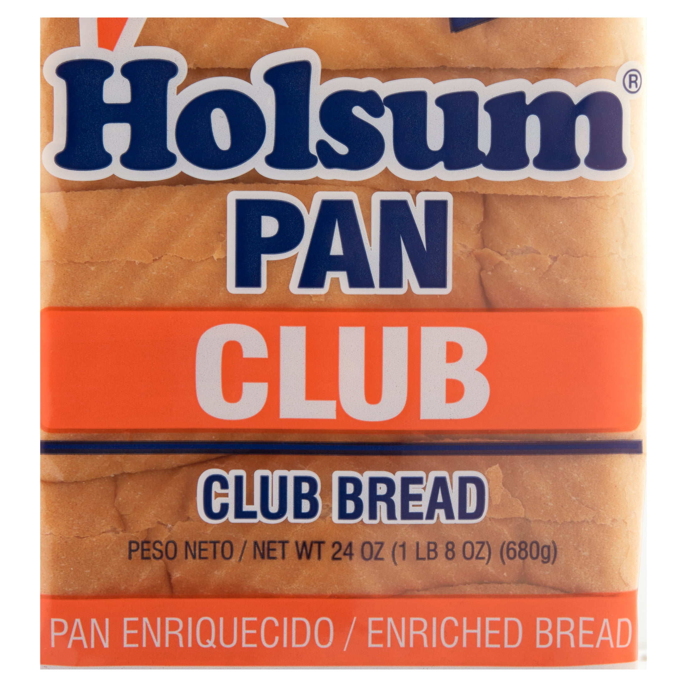 Holsum, Regular Club Sandwich White Bread Loaf, Sliced, 24 oz, Shelf Stable