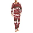 thumbnail image 3 of Renewold Men's Top and Pajama Set of 2 Xmas Trees Reindeer Sleepwear Lounge Sets Christmas Family Pjs Plus Size L Loose Fitting Home Life Wear Clothing, 3 of 5