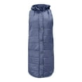 thumbnail image 6 of Hfyihgf Oversized Long Down Vest for Women Outdoor Coats with Hood Long Puffer Vest Winter Coats Sleeveless Warm Jacket Z1-Blue XL, 6 of 7