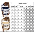 thumbnail image 2 of T-shirt à Col en V à Fermeture Éclair Imprimé Colorblock pour Femmes Automne Manches Longues Décontracté Grande Taille, 2 of 2
