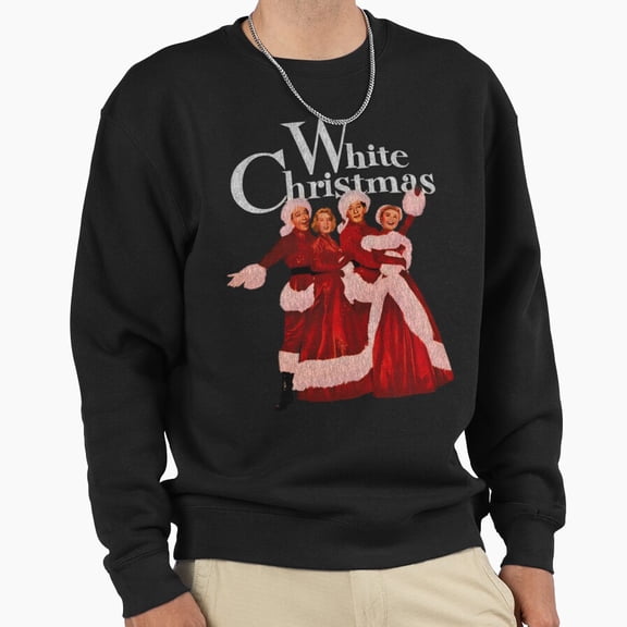 White Christmas Movie Retro Vintage Funny Graphic Aesthetic Holiday Art Unisex Sweatshirt - Stocking Stuffer G28748, Up to Size 5XL