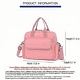 thumbnail image 2 of Diaper bag tote, baby travel bag, multi-functional diaper bag with 3 insulated pockets, wet and dry compartments, large capacity, crossbody travel maternity bag, lightweight shoulder bag (pink), 2 of 6