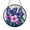 Acrylic 3.5 Inch, variant on Stained glass butterfly and flower window piece, lively round design adding bright charm to interiors