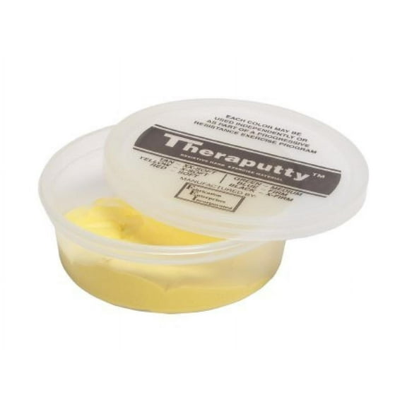 Cando Theraputty Standard Exercise Putty, Extra-Soft, Yellow, 4 Ounces, 1 Count