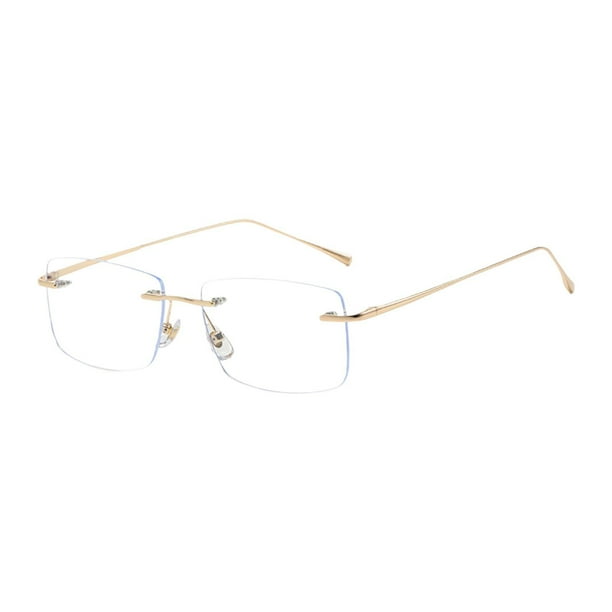 Gafas sin marco versátiles para adultos, modernas y ultraligeras. Oro
