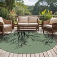thumbnail image 4 of Green Black Branches Round Area Rug 8Ft Washable Large Circle Rugs for Living Room Dorm, Botanical Dead Tree Birds Non-Slip Carpet Floor Mats Indoor Outdoor Carpet Runner Aesthetic Home Decor, 4 of 8