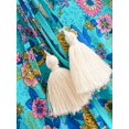 thumbnail image 5 of Women Wild Floral Print Backless Sexy Beach Bohemian Maxi Dress Lady High-Low Tassel Strapless Vacation Boho Dress, 5 of 6