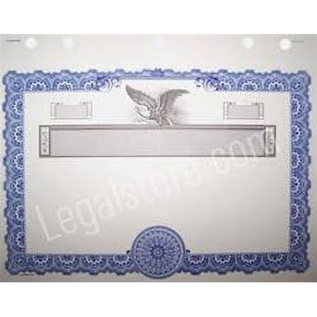 Goes® Stock Certificates, Blue Border, 25 per Package