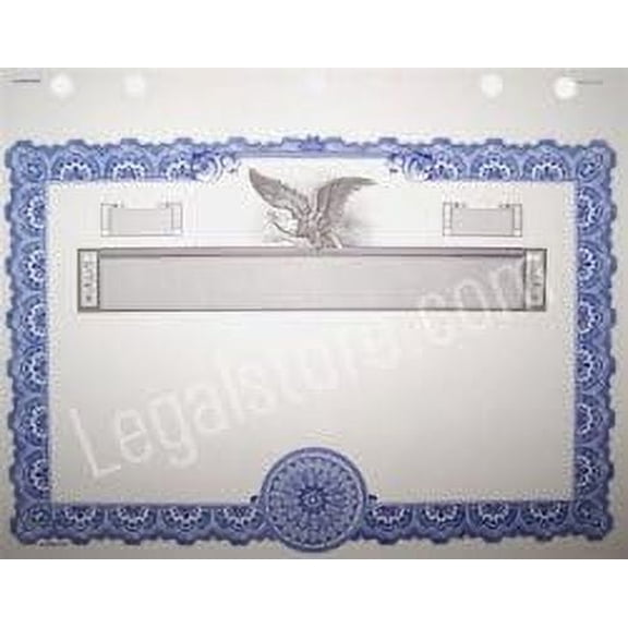 Goes® Stock Certificates, Blue Border, 25 per Package