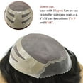thumbnail image 5 of LYRICAL HAIR Toupee for Men Fine Mono Center Mens Hair System Indian Human Hair Replacement Systems Thin Skin Front Hairpiece for Man Wig Black Brown Blonde Gray Hair Units, 5 of 6